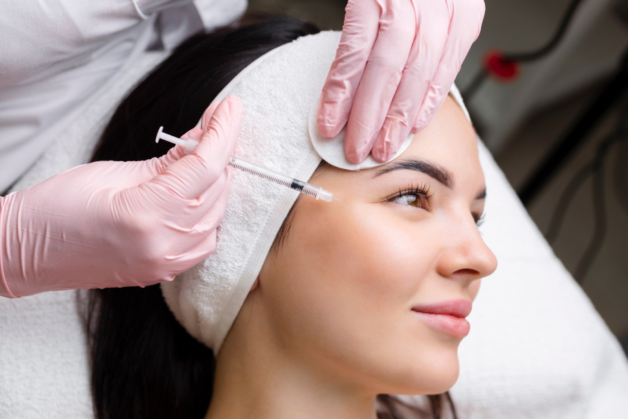 Patient undergoing a preventive Botox facial treatment at a med spa clinic in Richmond Hill and Vaughan.